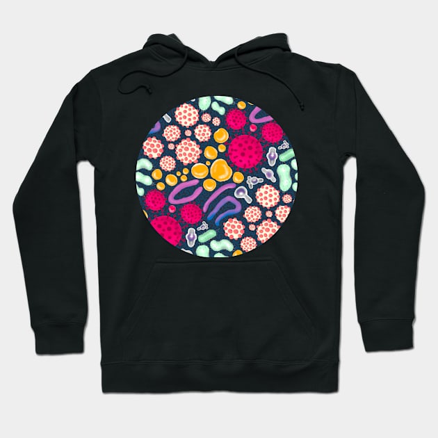 Our little roommates - the gut microbiome Hoodie by colorofmagic